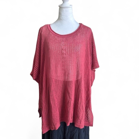 Soft Surroundings Pink Boxy Short Sleeve Tunic - Picture 1 of 4